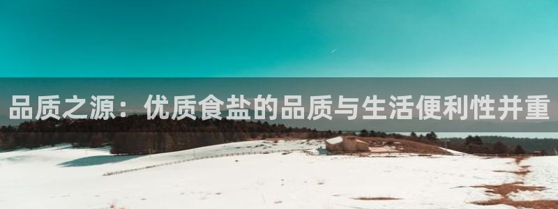 威九国际网站为什么不禁止：品质之源：优质食盐的品质与生活便利
